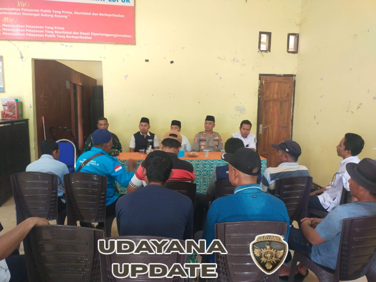 Rapat Pertanian di Kecamatan Lopok Bahas Antisipasi Gagal Panen, Koramil Hadir Bersama Forkopimca