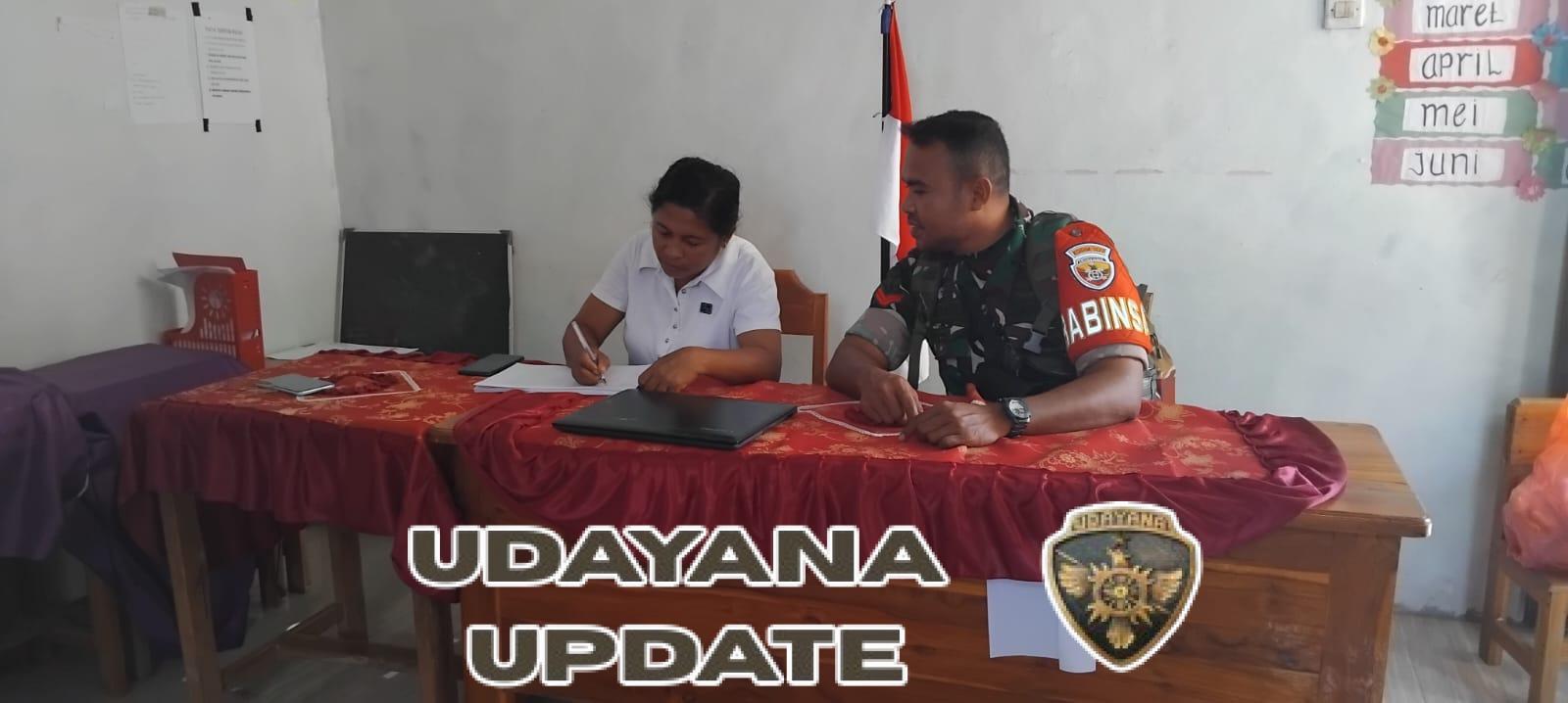 Babinsa Rote Barat Daya Himbau Guru Beri Data Tepat untuk Program Makan Bergizi Gratis