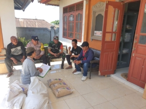 Babinsa Koramil 04/Kintamani Dukung Program Pertanian dengan Dampingi Distribusi Benih Padi Gogo