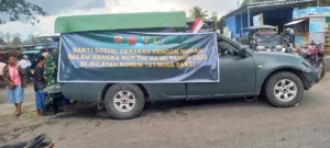 Sambut HUT TNI ke-80, Koramil Boawae Adakan Bakti Sosial di Pasar Rabu