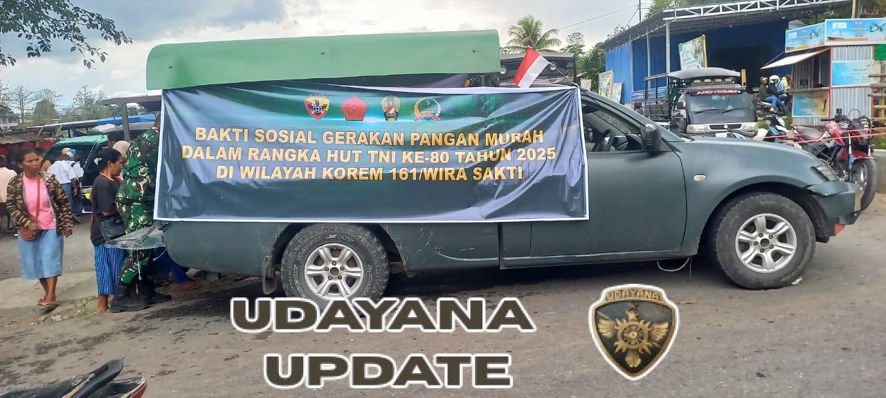 Sambut HUT TNI ke-80, Koramil Boawae Adakan Bakti Sosial di Pasar Rabu