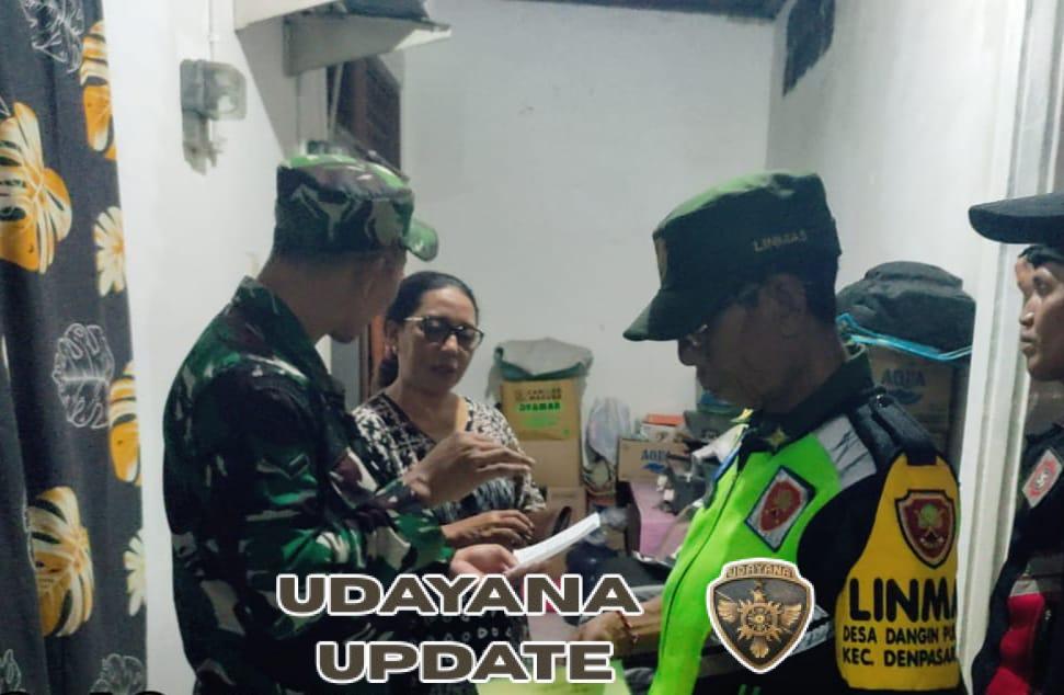 Sidak Penduduk Pendatang di Desa Dangin Puri Klod Upaya Jaga Kamtibmas