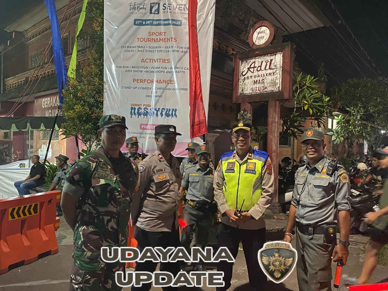 Ciptakan Kondisi Aman Kondusif, Koramil 1616-02/Ubud Laksanakan Patroli Gabungan TNI–Polri