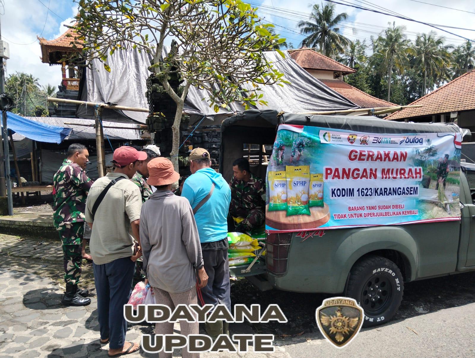 Gerakan Pangan Murah sambut HUT TNI ke-80 oleh Koramil jajaran Kodim 1623/Karangasem.