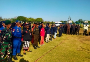 Babinsa Atensi kegiatan di Kawasan Pariwisata Internasional Nusa Dua Siaga, Unsur Pengamanan Gelar Apel Bersama