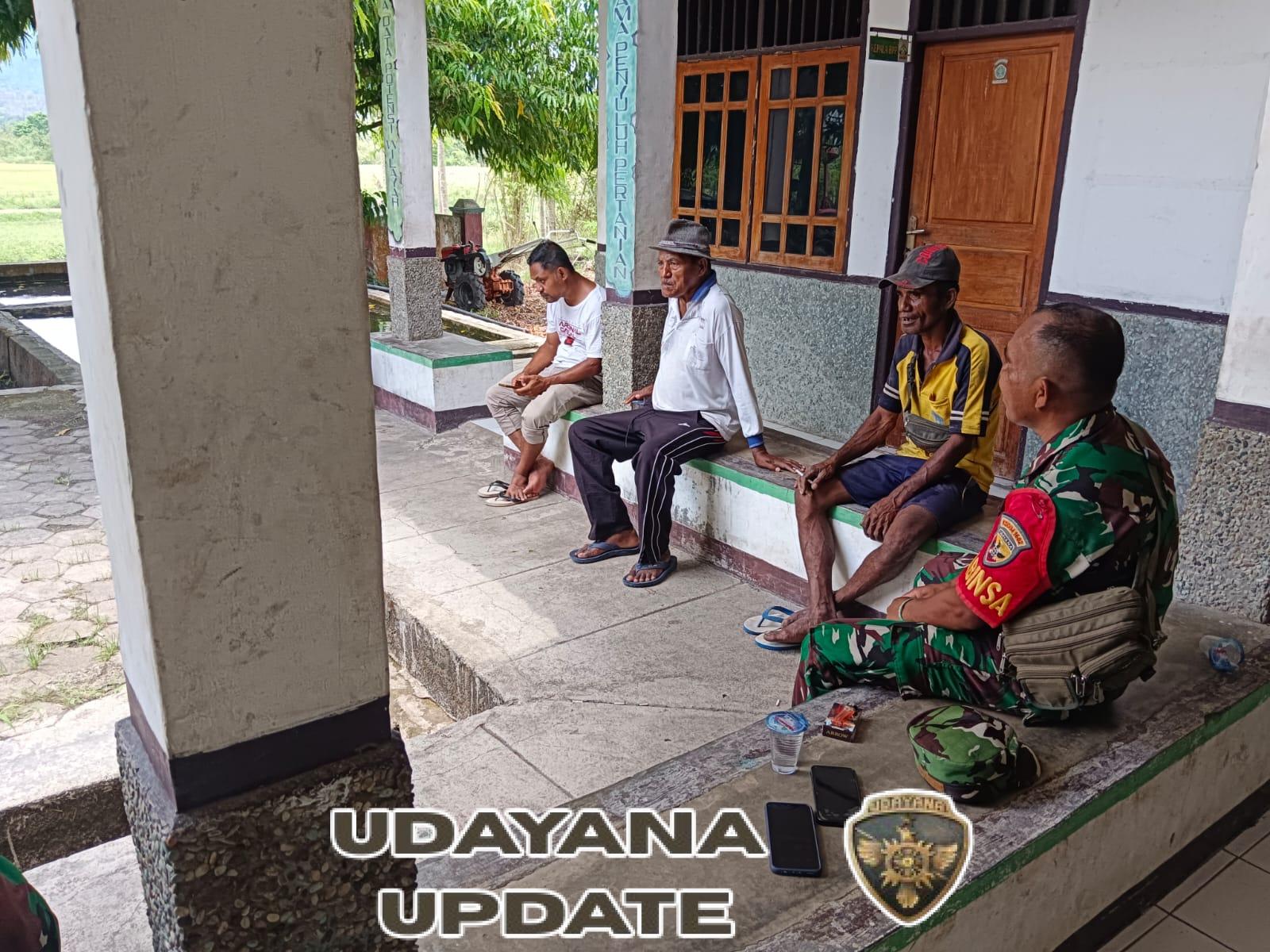 Babinsa Detusoko Aktif Lakukan Komsos dan Monitoring Wilayah di Desa Welamosa