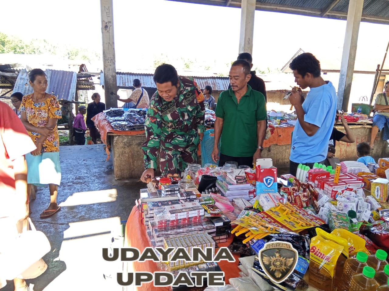 Babinsa Tabundung Laksanakan Komsos dan Pantau Stabilitas Harga di Pasar Tradisional