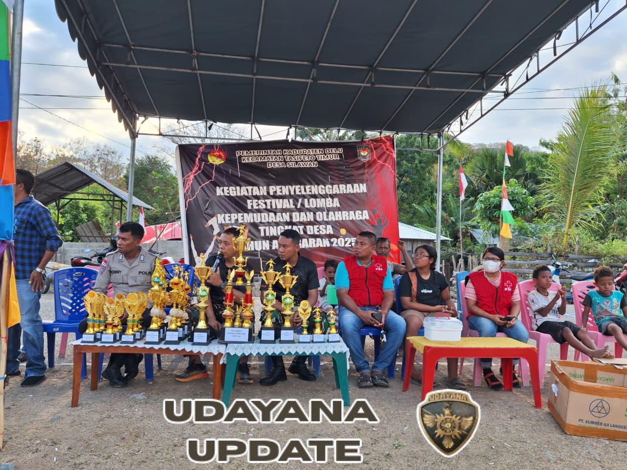 Turnamen Dalam Rangka Agustusan Selesai, Satgas Pos Damar Turut Hadir Dalam Rangkaian Acara