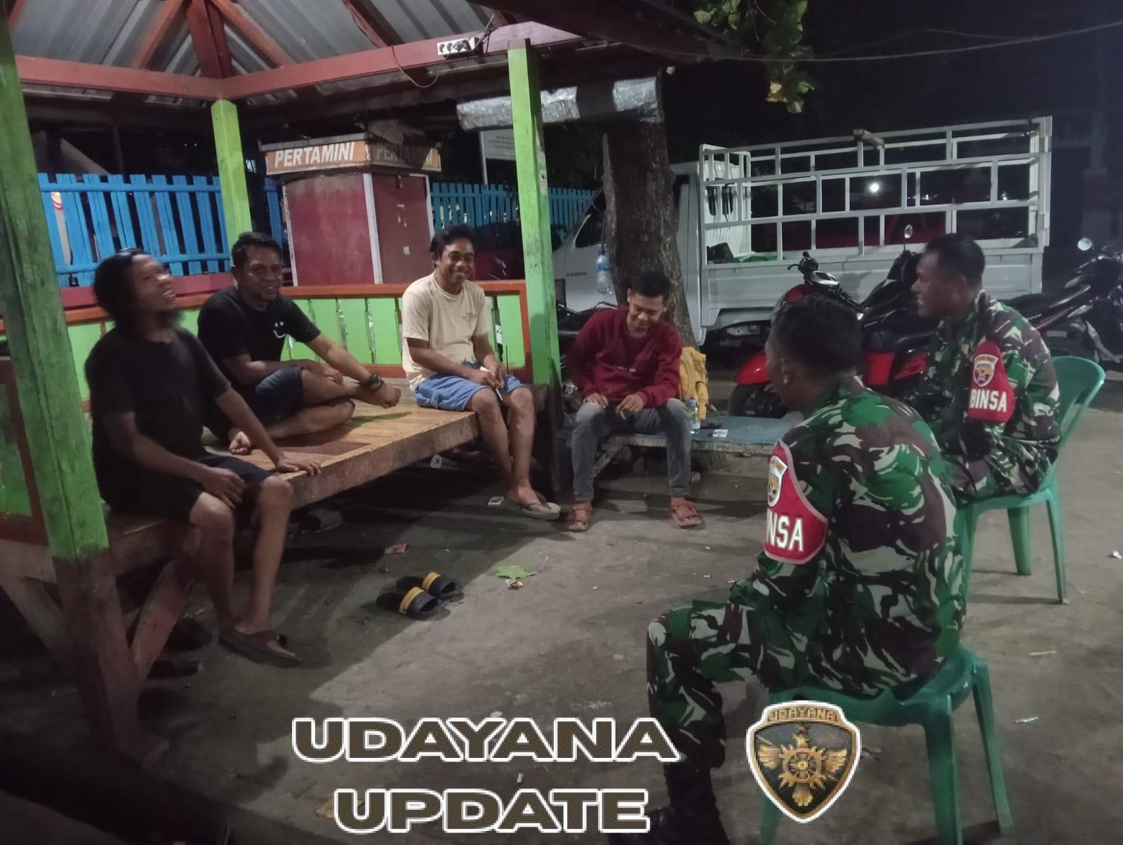 Kegiatan Siskamling di Wilayah Koramil 1608-01/Rasanae Sukses Ciptakan Kondusifitas