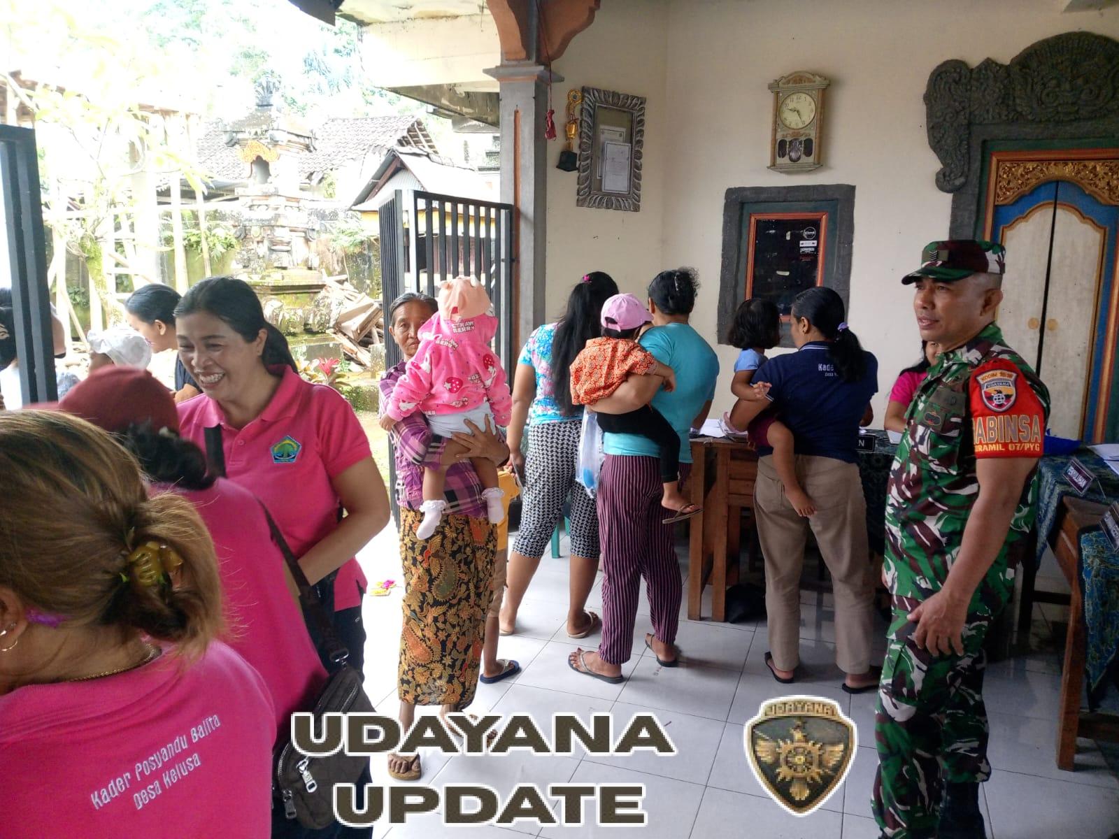 Sinergi Babinsa, Bidan, dan Kader Posyandu untuk Kesehatan Balita di Kelusa