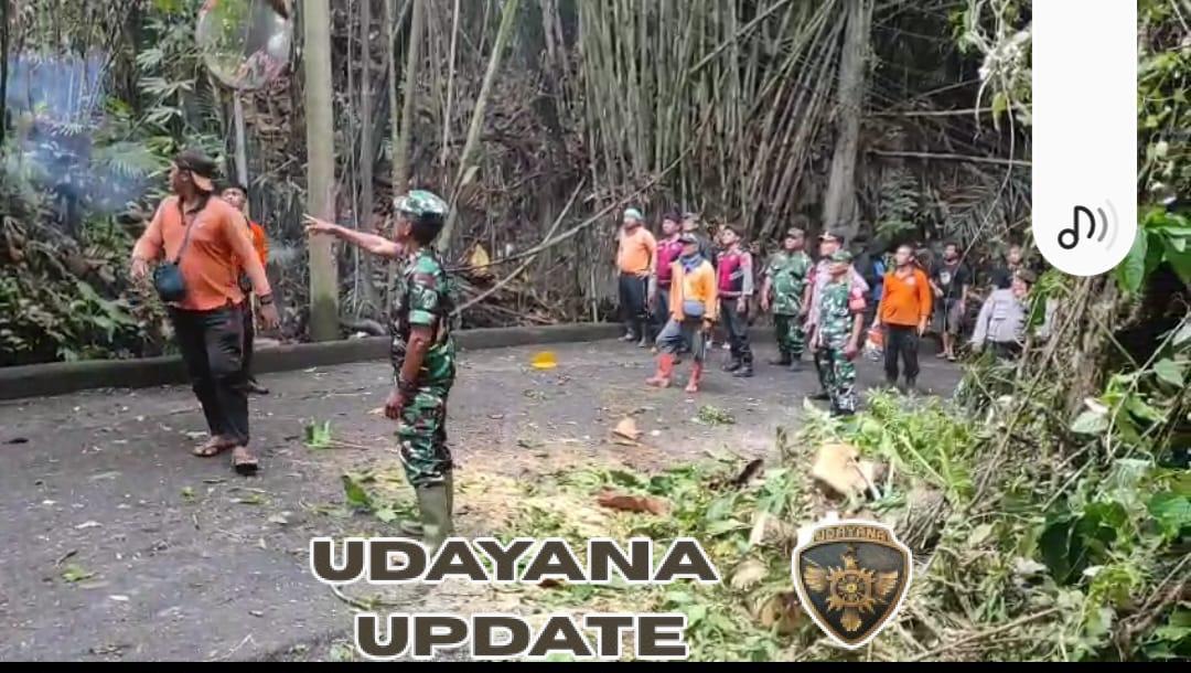 Danramil Kapten Inf I Gede Astawa Pastikan Akses Jalan Vital Kembali Normal