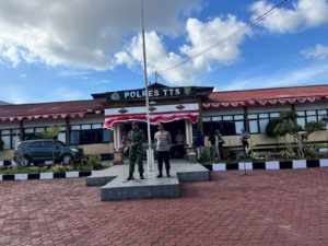 Jaga kambtibmas di kota So’e Kodim 1621/TTS Dan Polres TTS Gelar Apel Sinergitas