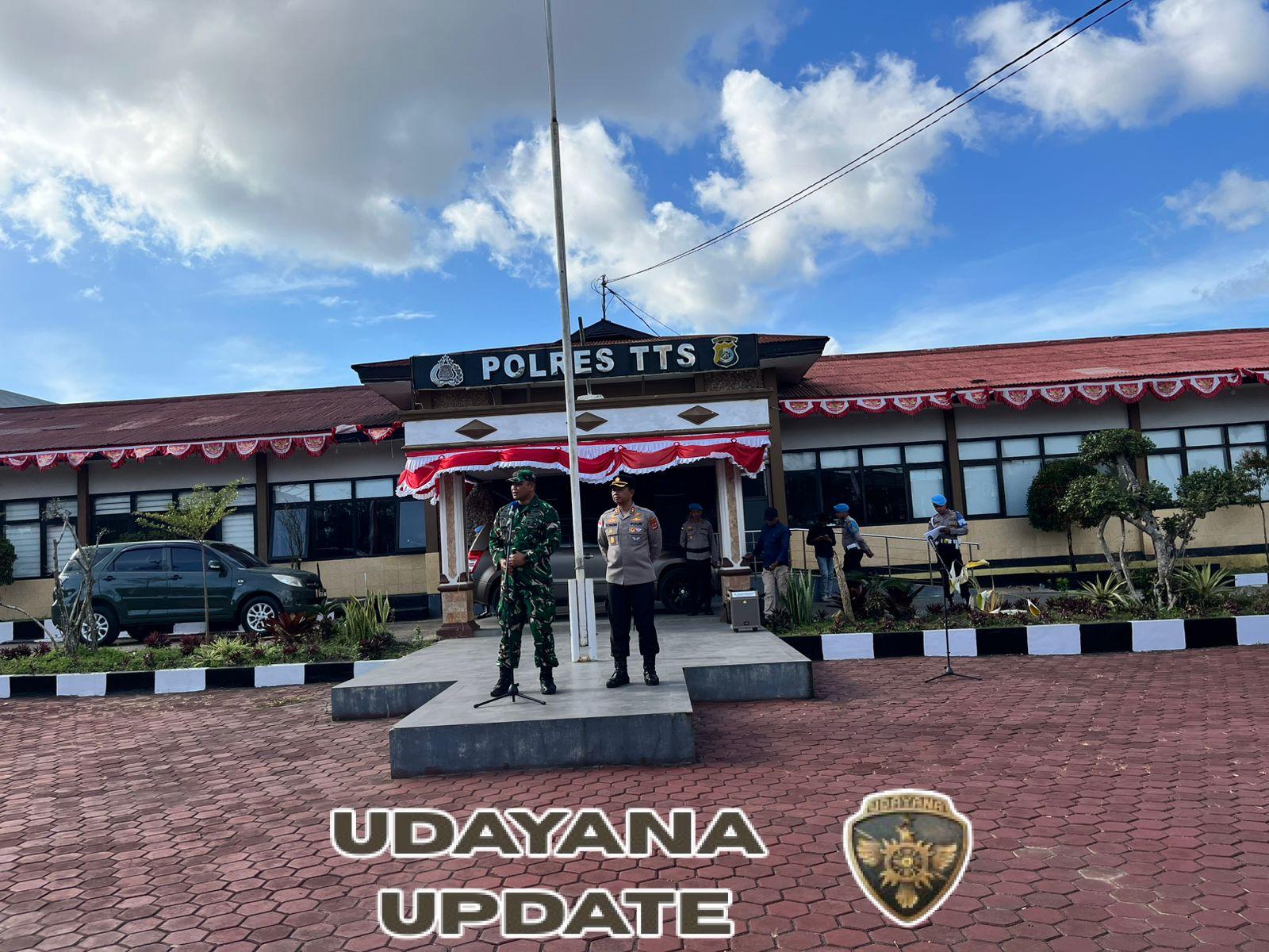 Jaga kambtibmas di kota So’e Kodim 1621/TTS Dan Polres TTS Gelar Apel Sinergitas