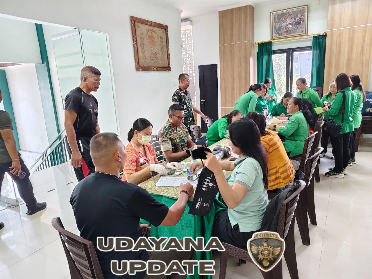 Gelar Posbindu, Kodim Klungkung Gandeng Puskesmas Klungkung II