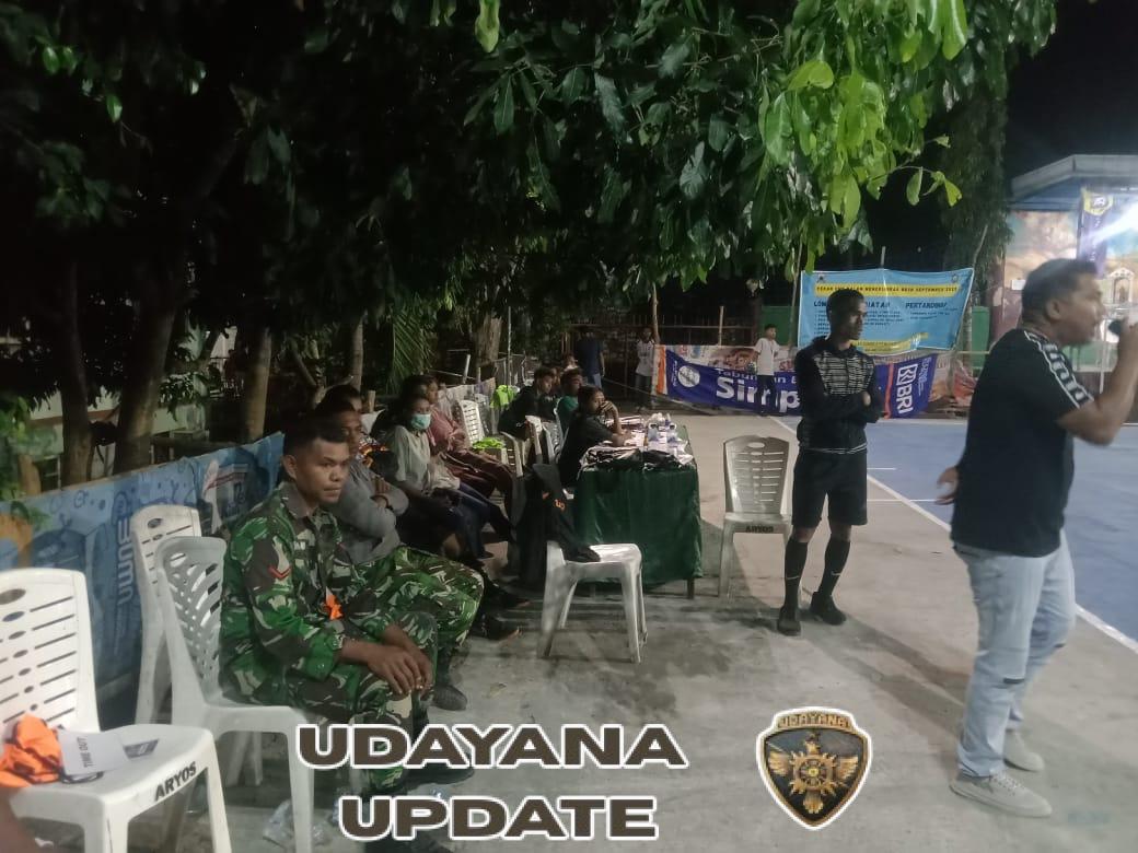 Babinsa Koramil 1621-02 Amankan Turnamen Futsal Aryos Cup VIII Niki-Niki 2025