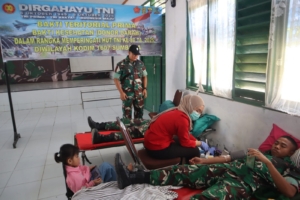 Semangat HUT TNI ke-80, Kodim 1607/Sumbawa Gelar Donor Darah Bersama Masyarakat