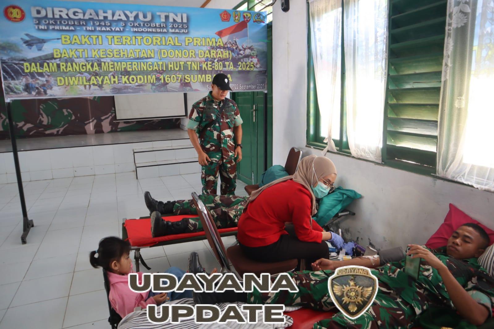 Semangat HUT TNI ke-80, Kodim 1607/Sumbawa Gelar Donor Darah Bersama Masyarakat