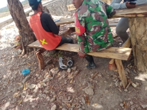 Kodim 1627/RN Pastikan Keamanan Pekerjaan K-SIGN di Tiga Desa