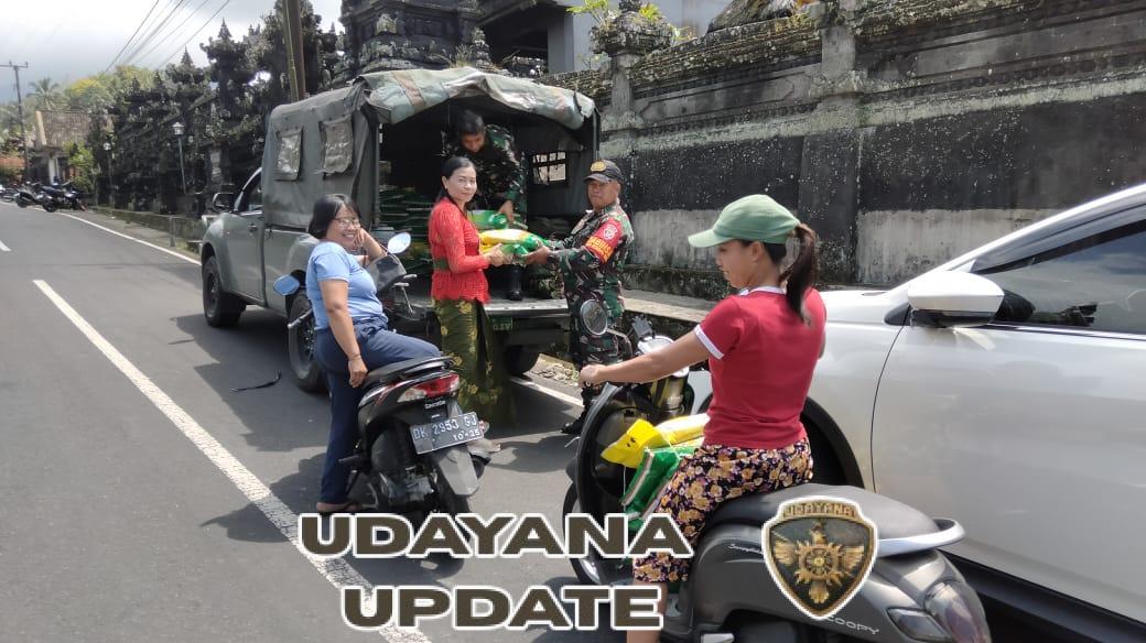 Demi Ketahanan Pangan, Kodim Tabanan Salurkan Beras ke Desa Wongaya Gede