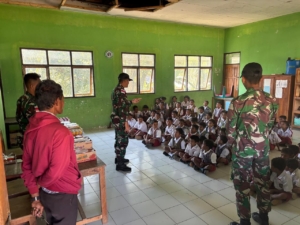 Satgas Pamtas Hadirkan Edukasi dan Keceriaan di SDK Nilulat