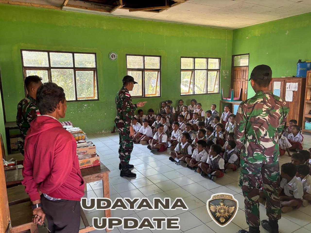 Satgas Pamtas Hadirkan Edukasi dan Keceriaan di SDK Nilulat