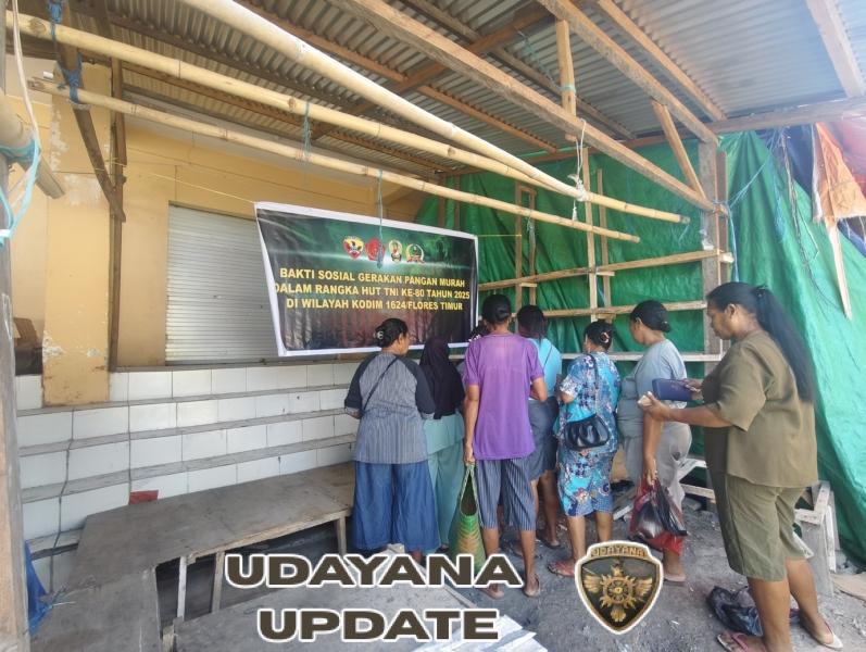 Gerakan Pangan Murah Warnai Peringatan HUT TNI ke-80 di Flores Timur