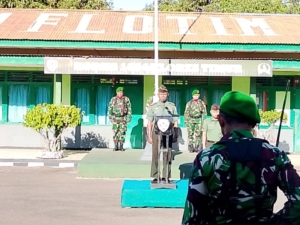 Kodim 1624/Flotim Laksanakan Upacara Pengibaran Bendera Merah Putih