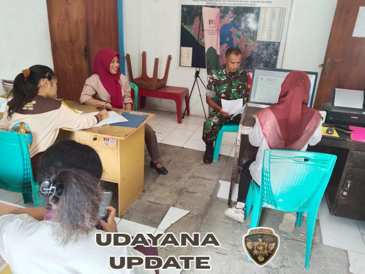 Penguatan Kamtibmas, Babinsa Koramil Ende Jalankan Puldata Ter dan Pamwil