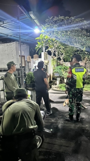 Patroli Gabungan Dipimpin Babinsa, Wujudkan Lingkungan Aman dan Kondusif di Mengwi