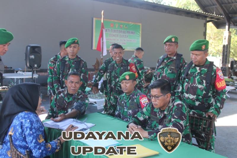 Donor Darah Bakti Sosial TNI di Bima Kumpulkan 68 Kantong Darah
