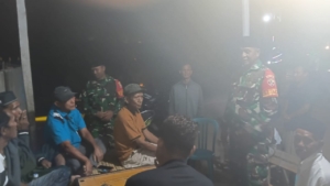 Himbauan Kamtibmas dan Waspada Kebakaran, Patroli Koramil di Desa Tanah Putih