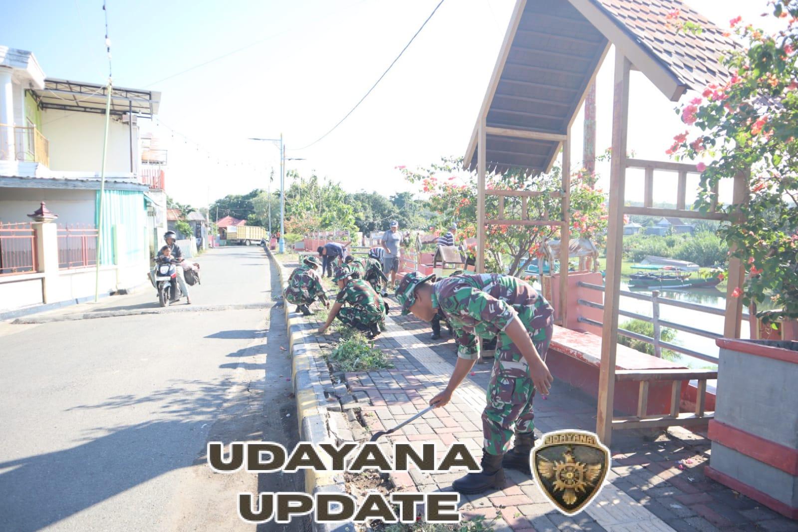 Dukung Gerakan Global, Kodim 1607/Sumbawa Turun Langsung Bersihkan Bantaran Sungai Brang Biji