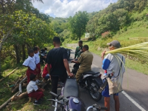 Tingkatkan Keamanan Wilayah, Babinsa Kodim 1602/Ende Gelar Komsos dan Pamwil di Detukeli