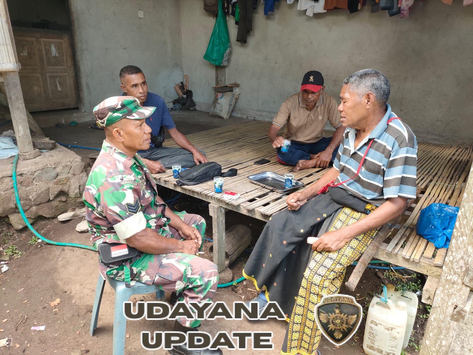 Tingkatkan Kemitraan, Babinsa Kodim 1602/Ende Turun Langsung ke Wilayah Binaan di Nangapanda