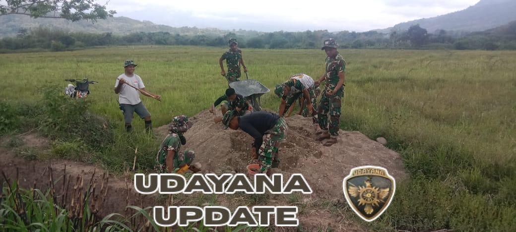 TMMD Kodim 1625/Ngada Percepat Pembangunan Irigasi Lewur Tepu, Wujudkan Kemandirian Petani Benteng Tawa