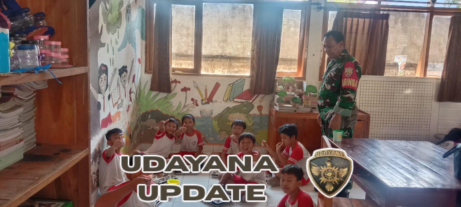 Babinsa Banyuning Apresiasi Program Gizi Anak Sekolah, Dorong Kesehatan dan Prestasi