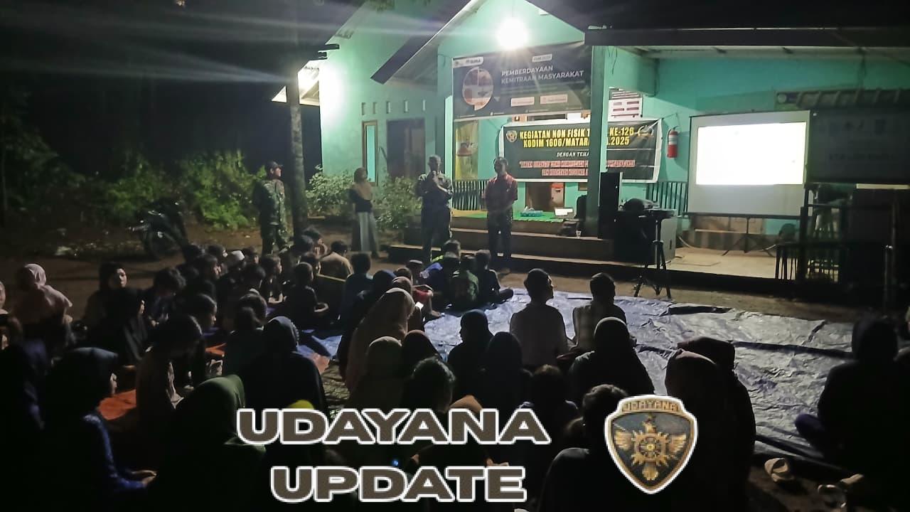 TMMD Kodim 1606 Mataram Sosialisasikan Hidup Sehat dan Siaga Bencana