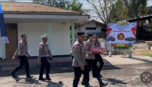 Momen Hangat, Polres Sikka Sambangi Kodim 1603/Sikka Bawa Kue Tart Ulang Tahun TNI ke-80