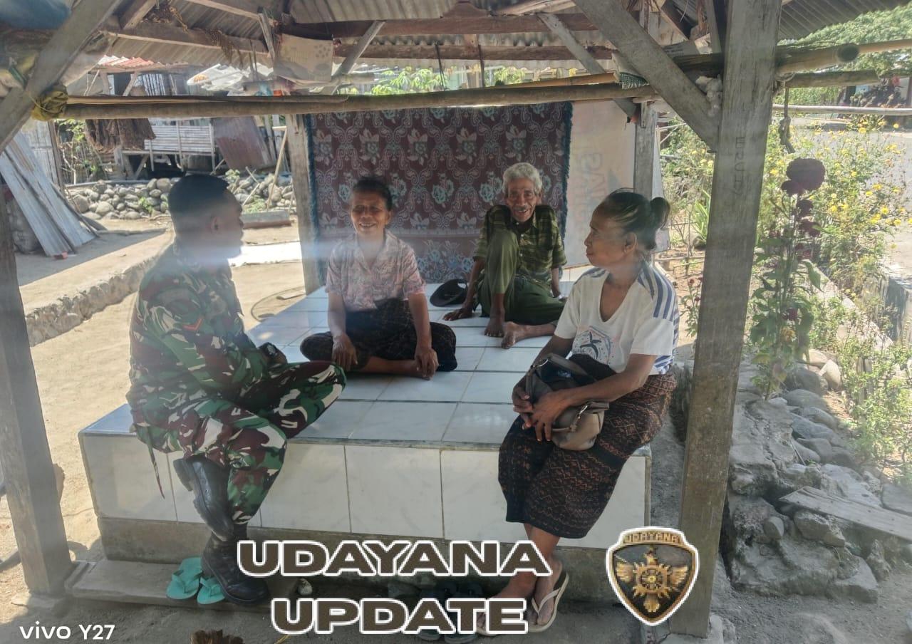 Babinsa Koramil 1602-02/Wolowaru Tingkatkan Kamtibmas dan Kebersihan di Desa Hobatuwa