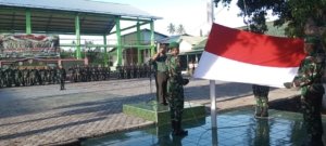 ‎Kodim 1615/Lotim Gelar Upacara Bendera Mingguan Sebagai Wujud Disiplin dan Nasionalisme Prajurit