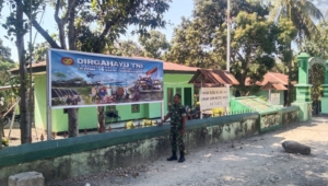 Kodim 1604/Kupang dan Koramil Jajaran Serentak Pasang Banner HUT TNI Ke 80