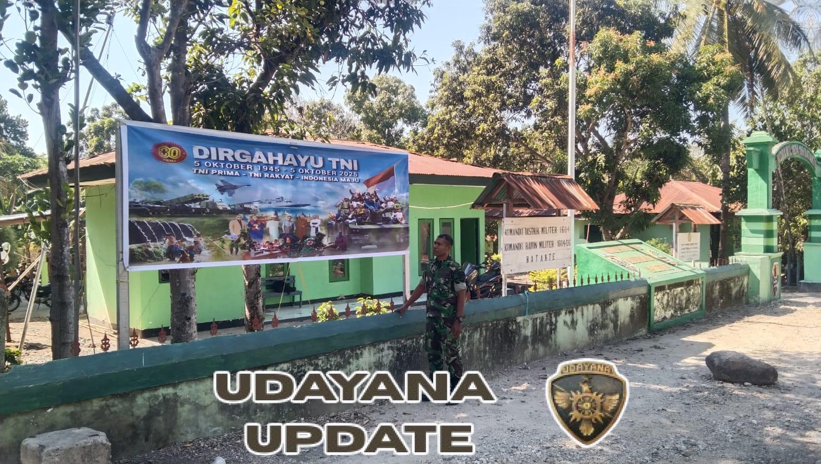 Kodim 1604/Kupang dan Koramil Jajaran Serentak Pasang Banner HUT TNI Ke 80