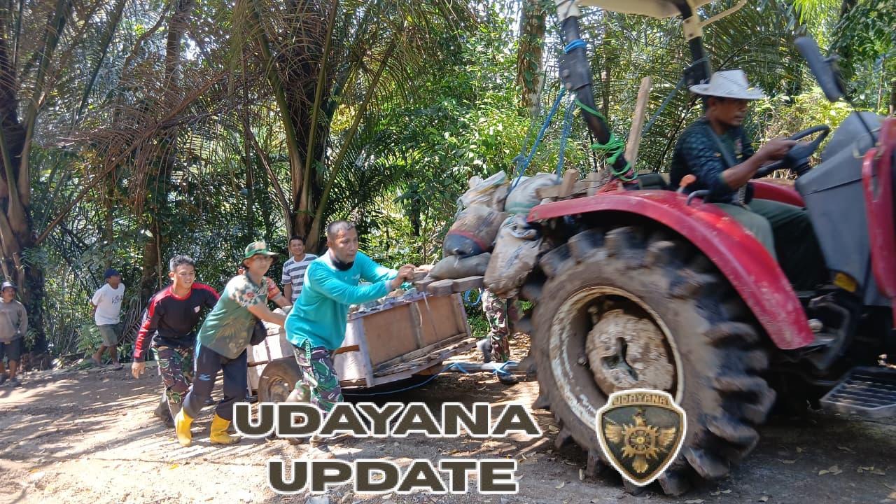 Semangat Gotong Royong Warga dan Satgas TMMD di Giri Madia