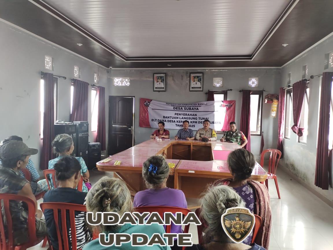 Babinsa Desa Subaya Kawal Penyaluran BLT-DD Tahap X Tahun 2025, Pastikan Bantuan Tepat Sasaran
