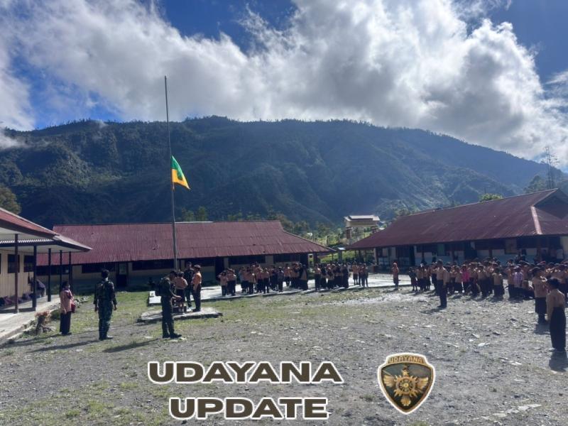 Satgas Yonif 743/PSY Bangun Jiwa Patriotik Lewat Pendidikan di Puncak Jaya