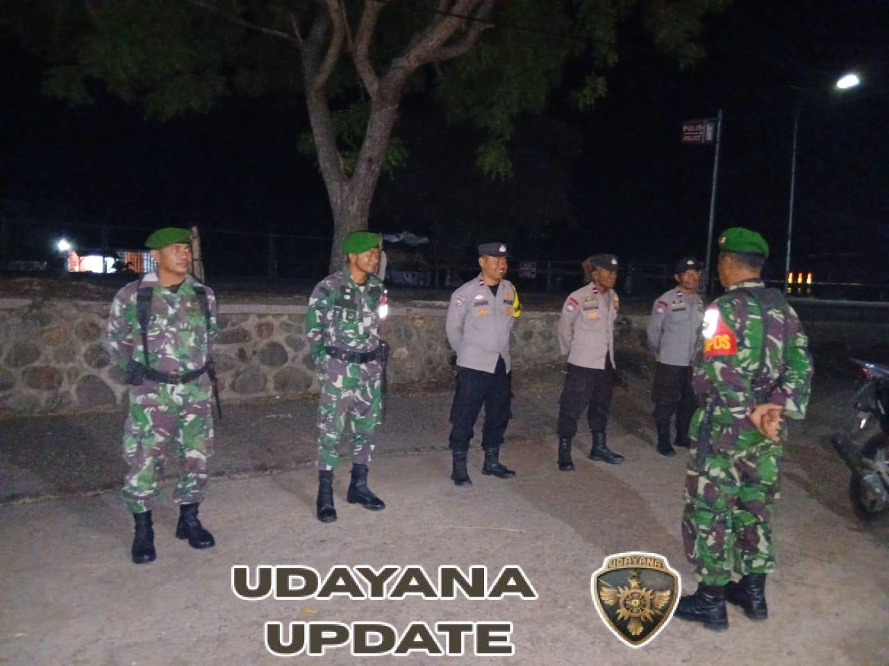 Patroli Gabungan Dipimpin Aipda Idham dan Pelda Anwar Pastikan Keamanan di Palibelo