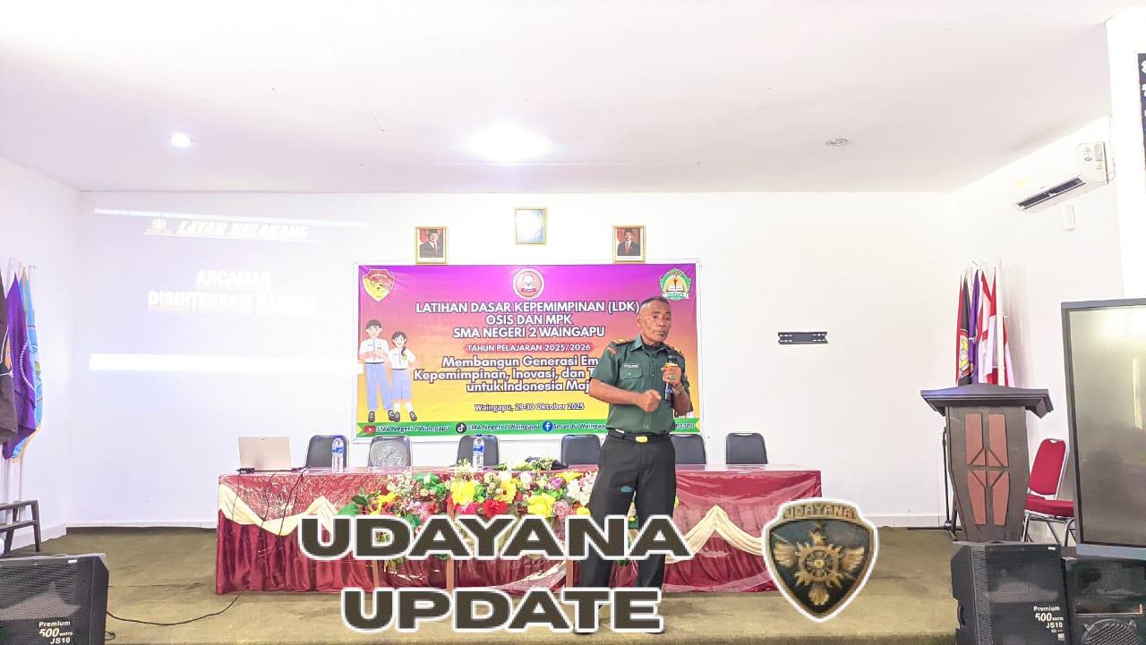 Lettu Inf Rafael Tende Tekankan Bahaya Disintegrasi Bangsa di Hadapan Siswa SMAN 2 Waingapu