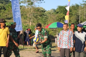 Peresmian Lapangan Voli di Parado Meriah, Kasdim Buka Turnamen Putri Tingkat Kecamatan