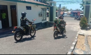 Personel Kodim 1603/Sikka Patroli Rutin di Pom Bensin dan Pusat Keramaian untuk Cegah Gangguan Keamanan