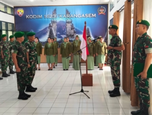 Korp Raport pindah satuan, Dandim 1623/Karangasem ucapkan selamat bertugas di tempat baru.